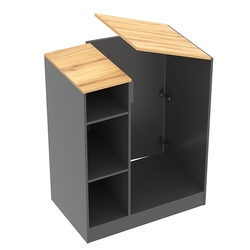 Прилавок-проход из ДСП Модерн, Темно-серый и Дуб Золотистый