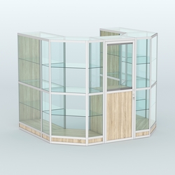 Павильон из профиля пристенный №3г ( 4,32 кв. м), Дуб Сонома