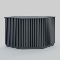 Ресепшен - стол угловой серии ВЕРТИКАЛЬ №10, Темно-Серый