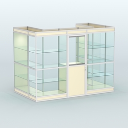 Павильон из профиля пристенный №2в (4,05 кв. м), Крем Вайс