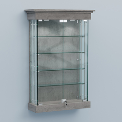 Витрина для музеев "Коллекция" настенная №1-4А-РЕГ, Бетон Чикаго светло-серый F186 ST9