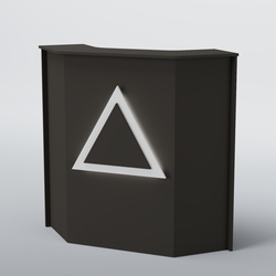 Ресепшен угловой ТРЕУГОЛЬНИК №2, Черный