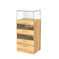 Прилавок ювелирный "Диаманд" №3-600 пристенный, Дуб Золотистый