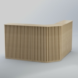 Ресепшен угловой большой серии ВЕРТИКАЛЬ №5, Дуб сонома