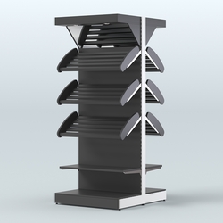 Островной высокий стеллаж для хлеба и выпечки Феникс №9, Черный