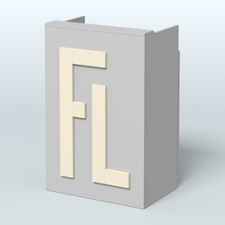 Прилавок "Фаберлинк" №3 под кассу, Серый + Крем Вайс