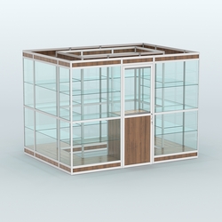 Павильон из профиля островной №1в, Орех