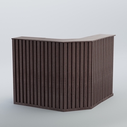 Ресепшен Г-образный серии ПРИЛИВ №4, Ясень Анкор темный