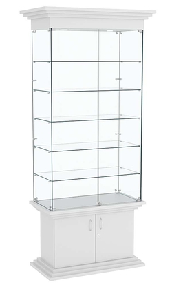 Витрина с дверками широкая с 5-ю полками ЦИТАДЕЛЬ №501, Серый