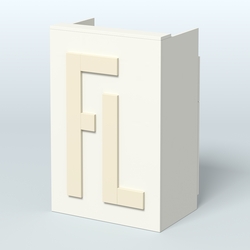 Прилавок "Фаберлинк" №3 под кассу, Белый + Крем Вайс