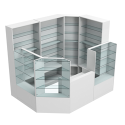 Торговый угловой островок ГРАЦИЯ №2 (открытый) (4.44 кв.м), Серый