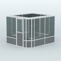Павильон из профиля угловой №6б (5,5 кв.м), Темно-Серый