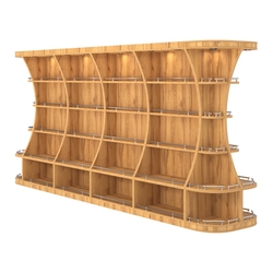 Островной высокий стеллаж ГАРАНТ №5-О с ограничителями, Дуб Золотистый