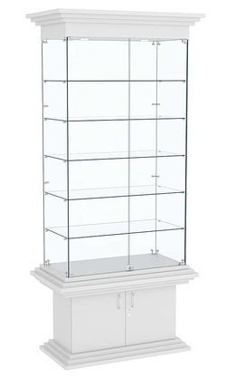 Витрина с дверками широкая с 5-ю полками КОЛОСС №501, Серый