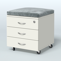 Тумба подкатная Платинум Персонал, цвет белый премиум, Белый