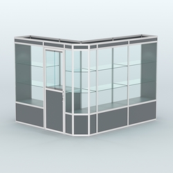 Павильон из профиля угловой №3а (5,5 кв.м), Темно-Серый
