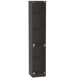 Шкаф-витрина офисная узкая ШВ-52, Дуб Венге