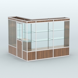 Павильон из профиля угловой №1а (5,5 кв.м), Орех