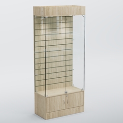 Витрина СЕТЬ №2 с экономпанелью, Дуб Сонома