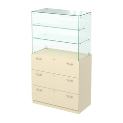 Открытый прилавок с выдвижными ящиками Селена-2, Крем Вайс