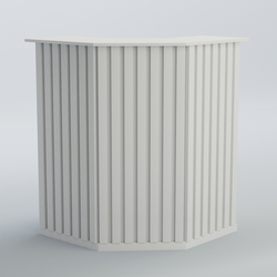 Ресепшен угловой серии ПРИЛИВ №3, Белый