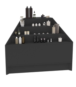 Прилавок-горка угловой №1А с четырьмя ступенями (внешний угол), Черный