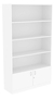 Стеллаж из ДСП серии Эконом №1-3 с дверками 410 мм Белый