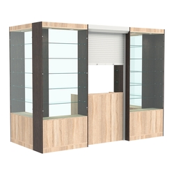 П-образный павильон №4-5П (3,24 кв.м), Дуб Сонома + Дуб Венге