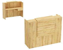 Ресепшен СОЛО №1А правосторонний, Дуб Золотистый