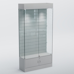 Витрина СЕТЬ №3 с экономпанелью, Серый