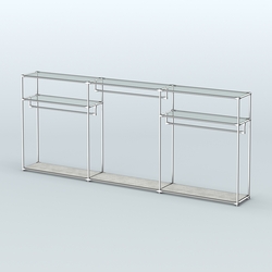 Островная торговая система ХРОМ 3600 мм с поручнями №4, Метрополитан Грей