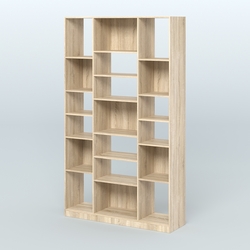Стеллаж из ДСП серии ЛОФТ №12-2 с полками ДСП, Дуб Сонома