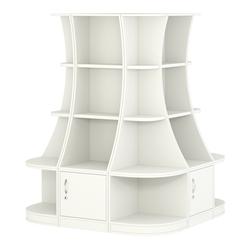 Островной низкий стеллаж ГАРАНТ №6, Белый