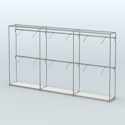 Торговая система ХРОМ без ДСП 3600 мм с поручнями №4, Белый