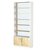 Стеллаж из ДСП с 5-ю полками 300x900 мм серии LEVEL-5 №12-1 (З/C - СТЕКЛО) Белый + Дуб Сонома