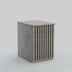 Ресепшен - стол узкий серии ВЕРТИКАЛЬ №9, Бетон Чикаго светло-серый F186 ST9