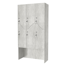 Шкаф для раздевалок СТАНДАРТ-Элегия №3-3А, Метрополитан Грей