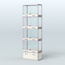 Витрина большая для продажи средних млекопитающих в зоомагазин серии КУНЬИ-04, Белый