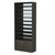 Стеллаж из ДСП с 9-ю полками 400x900 мм серии LEVEL-9 №14-2 (З/C - ЗЕРКАЛО) Черный