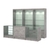 Комплект витрин ЭК-01 и прилавков ЭК-4 Бетон Чикаго светло-серый F186 ST9