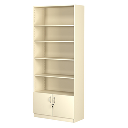 Стеллаж из ДСП с 4-мя полками 400x900 мм серии LEVEL-4 №14 (З/C - ДВП), Крем Вайс