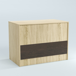 Стол-ресепшен серии ПРАЙМ №1Б, Дуб Сонома + Дуб Венге