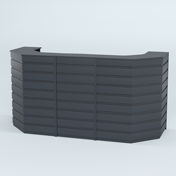 Ресепшен серии ПРАЙМ №6А со скошенными углами, Антрацит