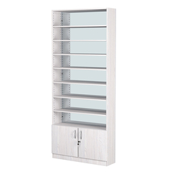 Стеллаж из ДСП с 7-ю полками 250x900 мм серии LEVEL-7 №11-2 (З/C - ЗЕРКАЛО), Ясень Анкор светлый