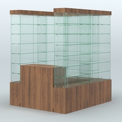 Павильон ИСТРА (глубина витрин-300мм) №1а (2, 70 кв.м), Орех