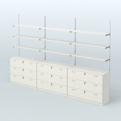 Система Neo Fix №7 с полками из ДСП и тумбами T-13, Белый