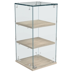 Витрина Истра настольная №21-ДП с прямыми полками из ДСП, Дуб Сонома