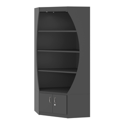 Стеллаж Гарант угловой №1, Черный