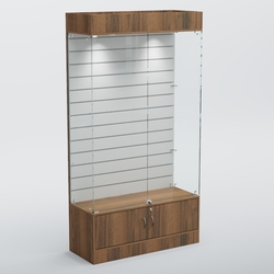 Витрина СЕТЬ №1 с экономпанелью, Орех