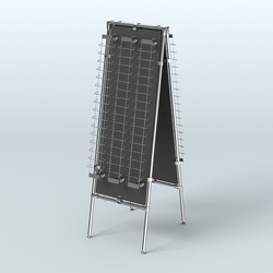 Напольная стойка Хром под очки №5-Д24 Шалаш (открытого доступа), Черный